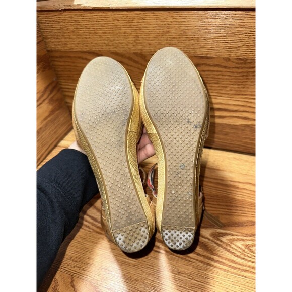 Toms Womens Brown Leather Comfort Tassels Wedge Heel Espadrille Sandal Size 8.5 - Picture 6 of 6